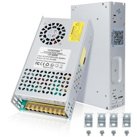 VIXKPIRR New Version DC 12V 50A 600W Power Supply, 110V AC to 12V DC Converter Transformer Adapter SMPS Switching Power Supply Max 50A 600W for LED Strip 3D Printer CCTV Motor Pump