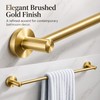 Brushed Gold Bathroom Towel Bar for Wall-Mounted Towel Storage –