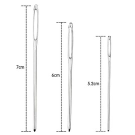 Large Eye Needles Sewing 9 Pieces Darning Needles Set Hand Sewing Needles, Blunt Needles, Embroidery Needles, Large-Eyed Blunt Needles, Large-Eyed Straight Needles (5.3 cm, 6 cm, 7 cm) with