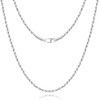 Dubai Collections Necklaces Silver Rope Chain Jewellery Gifts Sterling Silver