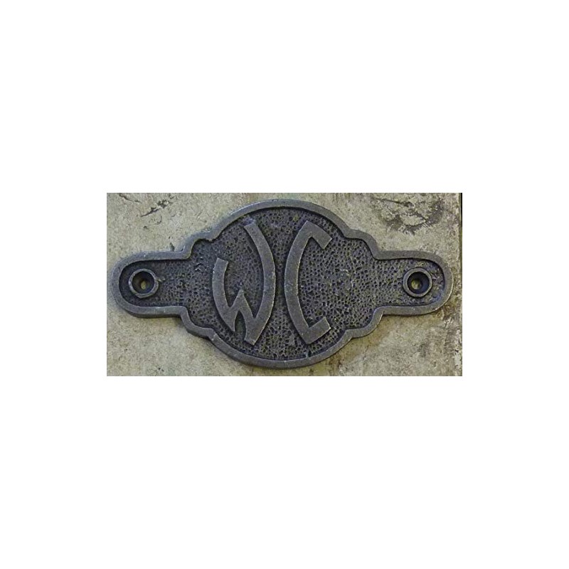 Bowley & Jackson French cast metal WC toilet door sign