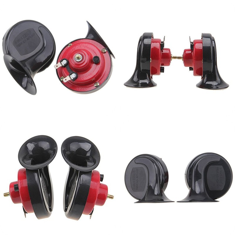 12V 110db Loud Snail Air Horn Dual Tone Universal for