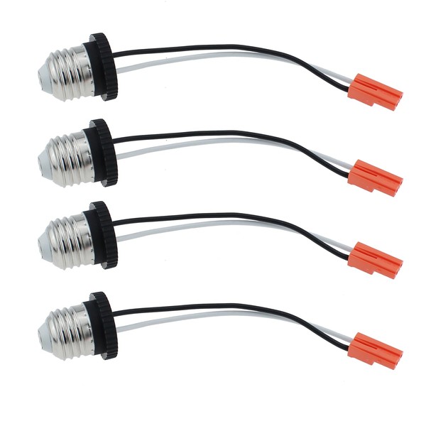 MTQY 4PCS E26 Socket Adaptor Medium Base Male Bulb Socket
