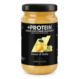 Agrisicilia +Protein Marmellata di Limoni di Sicilia, high protein e senza zuccheri aggiunti, ideale per dieta e sport vasetto da 240g