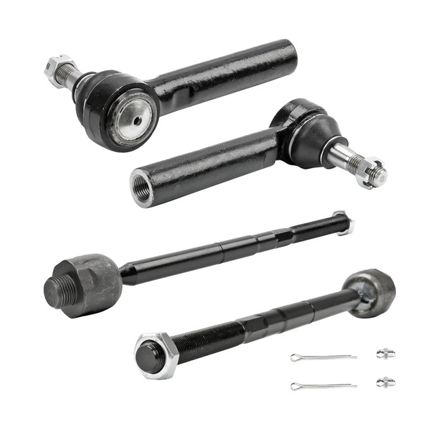 Motorman 4pcs (2) EV800084+(2) ES800223 Front Inner&Outer Tie Rod Ends