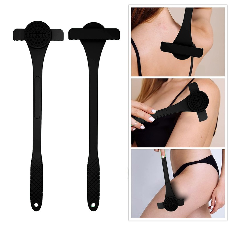 2 in 1 Back Hair Trimmer Scratcher Scrubber Adjustable Angle