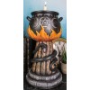 Wicca Triple Moon Witch Cauldron With Snake And Sacred Geometry