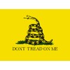 StickerTalk Gadsden Flag Vinyl Sticker, 12 inches by 9 inches