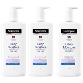 NEUTROGENA Norwegian Formula Deep Moisture Hypoallergenic Body Lotion Pack of 3