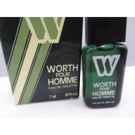 WORTH POUR HOMME EDT 1/4 FL. oz MINI TRAVEL SIZE SPLASH