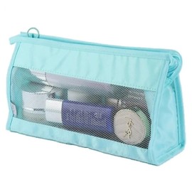 Cosmetic storage bag travel portable pouch makeup pouch mesh pouch gray FREE / 화장품수납가방 여행용 휴대용파우치 메이크업파우치 메쉬파우치 그레이FREE