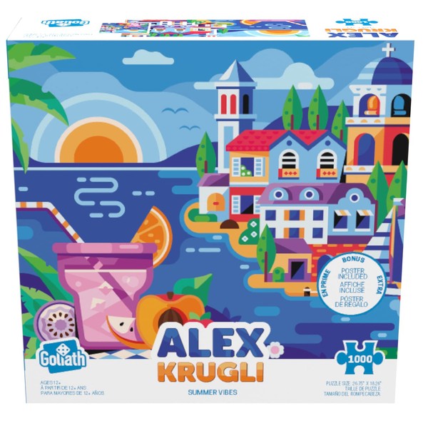 Goliath Alex Krugli: Summer Vibes 1000-Piece Puzzle - Completed Size