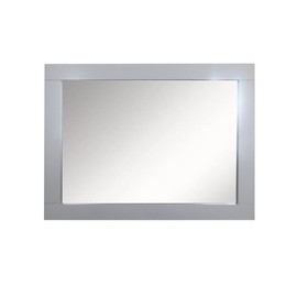 Bellaterra Home 800600-23-M-LG 23" Wood Frame Mirror in L/Gray