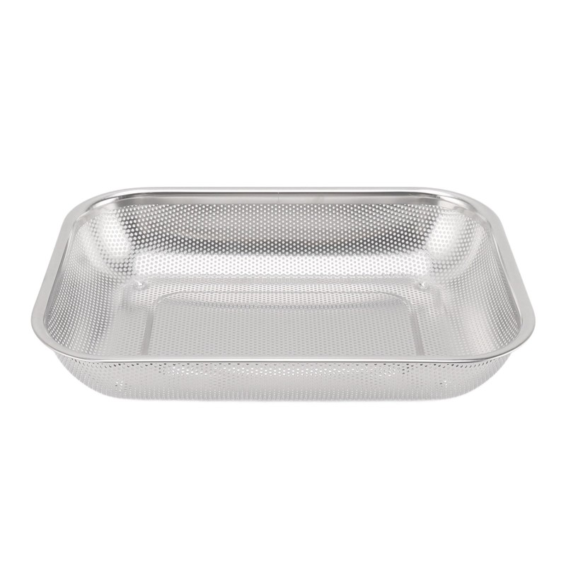 Fruit Vegetable Rectangular Strainer Basket Stainless Steel Colander Strainer Rectangle