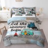 Erosebridal Rustic Camping Comforter Set for Travel Trailers Queen Size