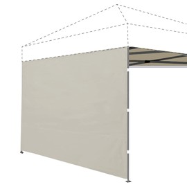 Joramoy 10x10 Canopy Sidewall - 10x10 Tent Wall with UV Protection, Easy Installation Canopy Side Panels for Instant Canopy Sunwall(Beige)