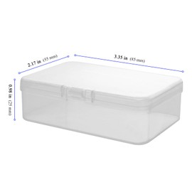 YUENPUN 20 PCS 8.5 x 5.5 x 2.5cm Mini Clear Plastic Beads Storage Box, Clear Plastic Rectangular Storage Boxes, Small Transparent Plastic Container, Clear Plastic Boxes with Lids for Small Items