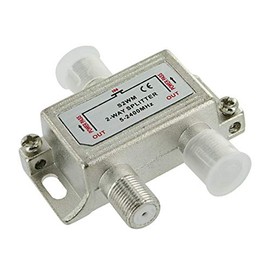 TV Antenna Splitter 2-Way F-Type Aerial 5-2400MHz Power Pass Foxtel Compatible