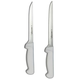 Dexter-Russell 7" and 8" Fillet Knife w/Polypropylene White Handle,Boning Knife, Flexible Fillet Knives for Meat Fish Poultry Chicken,bundle