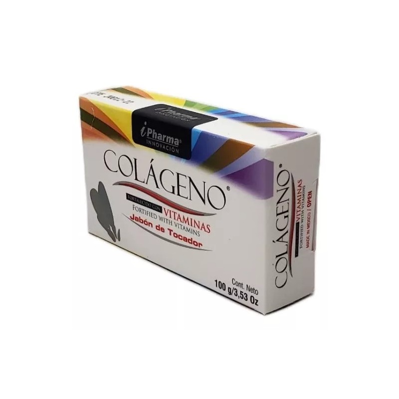 WESERPHARMA 5 Pzas Jabón Colágeno Fortalecido Con Vitaminas 100 Gr