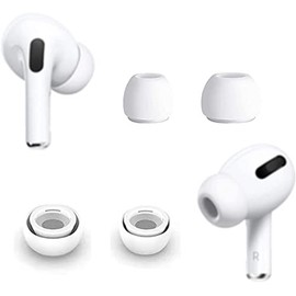 ALXCD 2 Pairs Eartips Compatible with AirPods Pro & 2nd Gen Earbuds, Small/Medium 2 Sizes 2 Pairs Silicone Earbud Eargel Tips Replacement Eartips, Compatible with AirPods Pro, S/M, White