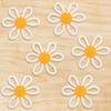 Zeyune 6 Pcs Boho Daisy Flower Wall Art Decor Boho