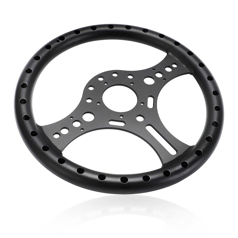 Lightweight Aluminum Alloy 13.5" Racing Steering Wheel - Only 1.57lbs,