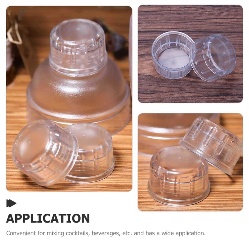 IMIKEYA 10pcs Cocktail Shaker Lid - Caps of Plastic Shaker