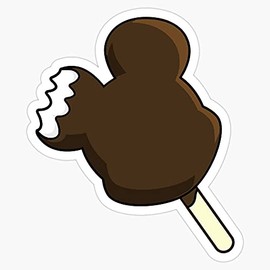 Mickey Ice Cream Bar Bumper Sticker Car Magnet - Flexible Reuseable Magnetic Vinyl - 5(LAB-CTMAGNETS-1748)