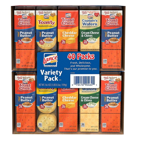 Lance Sandwich Crackers, Variety Pack 1.41 oz., 40 ct. (pack