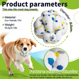 Moonorange Upgrade Dog Balls Interactive Toys for Aggressive Chewers, Indestructible Tennis Durable Bouncy for Fetch Game, Lightweight Floating, White