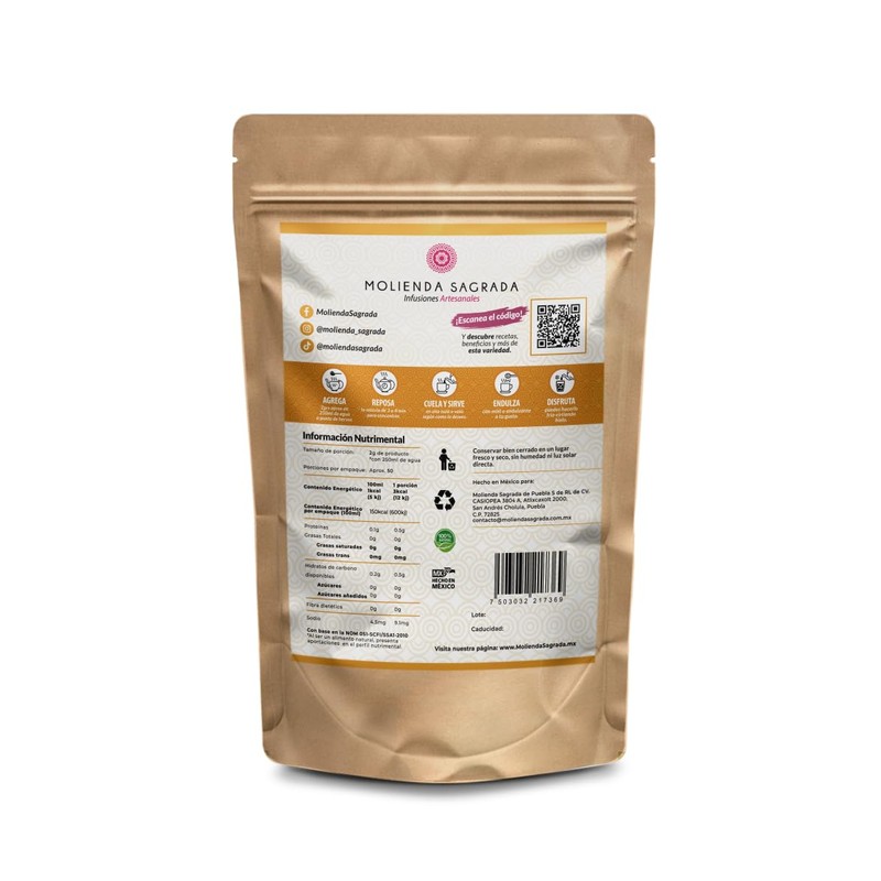 Molienda Sagrada 221 Tisana Herbal Afrodita/Infusión de Herbolaria Mexicana con