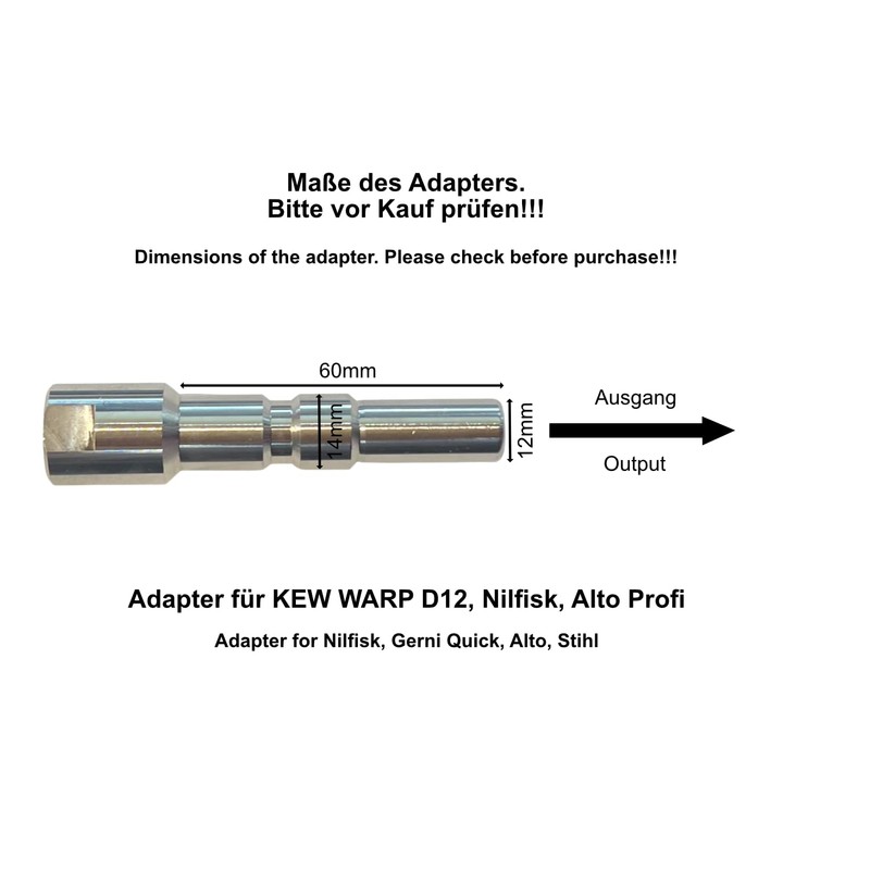 M&M Smartek Quick Coupling Connection Bayonet Adapter 1/4 Inch for