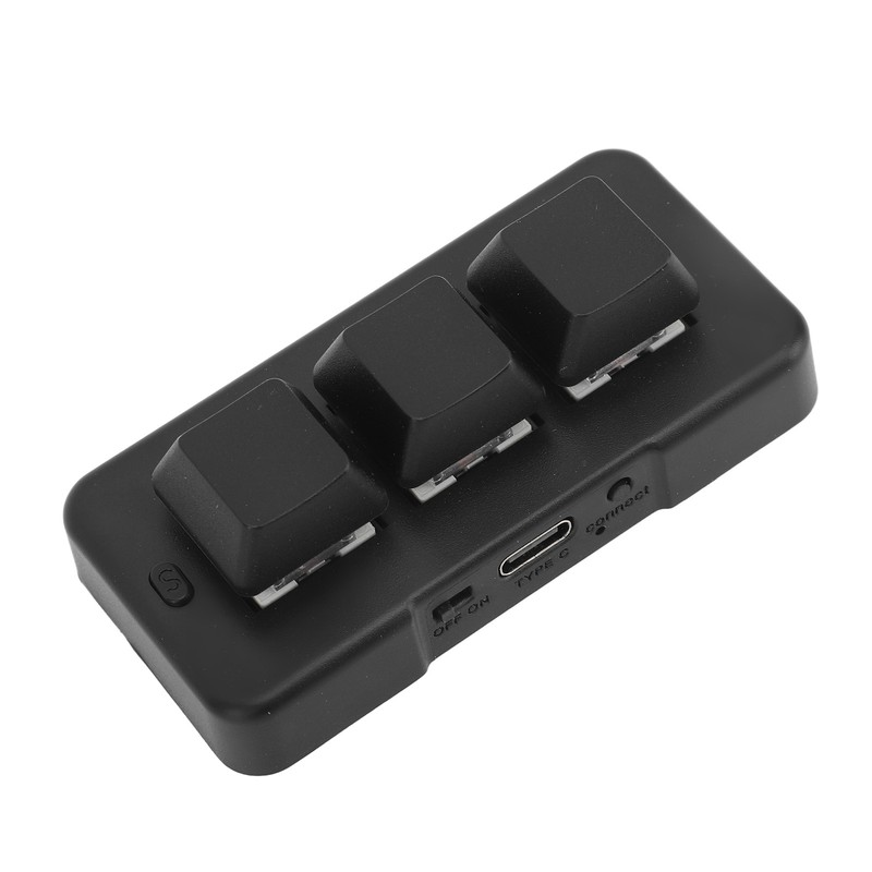 Customize 3 Keys Keyboard Black 3 Keys One Handed Mini