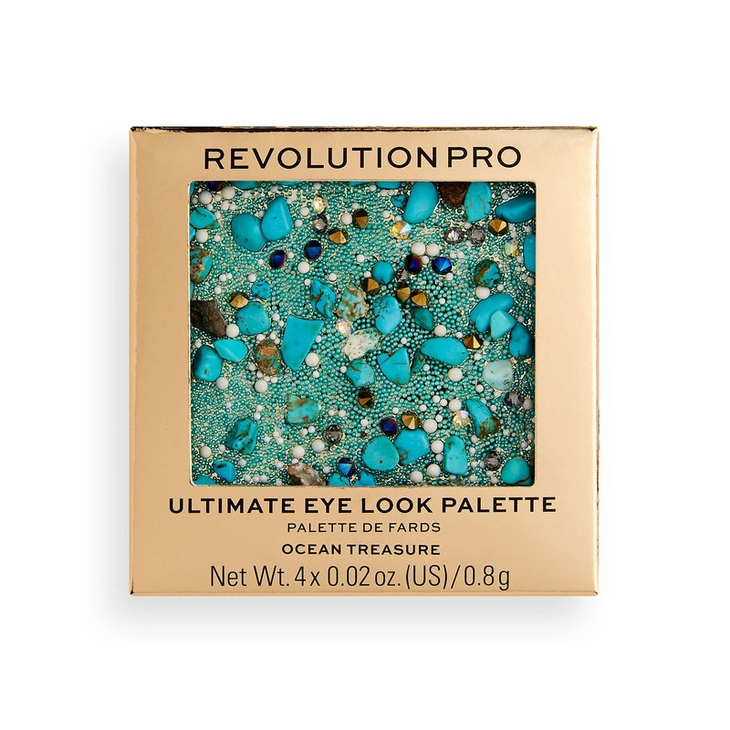 Revolution Beauty London Pro, Ultimate, Eye Quad, Eyeshadow Palette, Ocean
