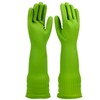 YSLON Rubber Dishwashing Glove Kitchen Cleaning Gloves 3-Pairs,Waterproof Reuseable.(Green,Small)
