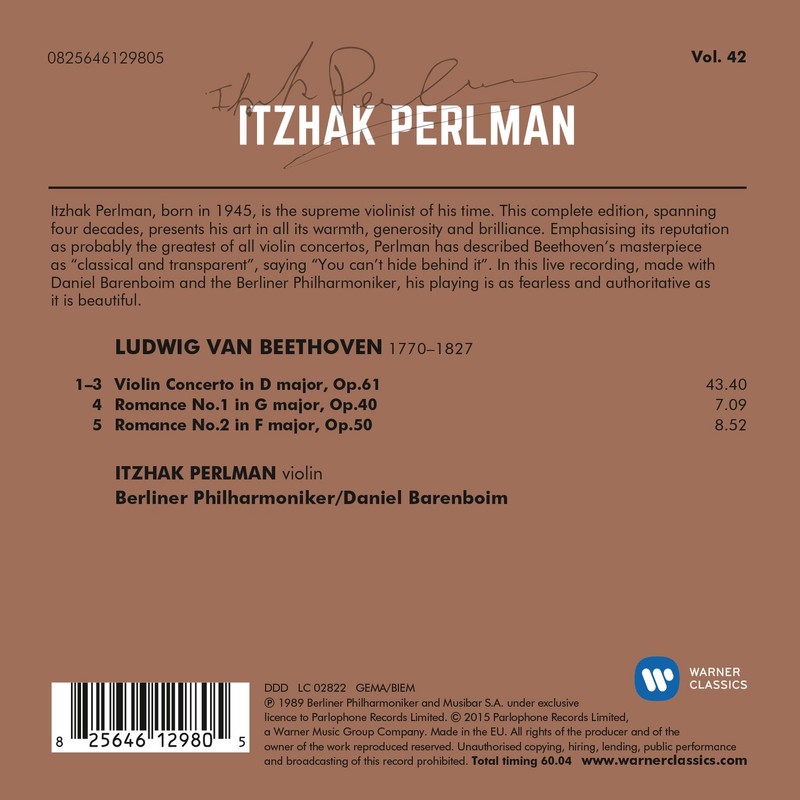 BEETHOVEN/VIOLIN CONCERTO,ROMANCES