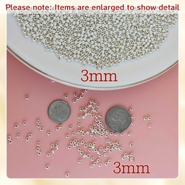 MKCYD Sterling Silver Beads for Jewelry Making,Genuine 925 Silver Smooth Round Ball Beads,Solid 925 Sterling Silver Spacer Beads for DIY Bracelet Necklace Earring Jewelry Making(Made in Italy)