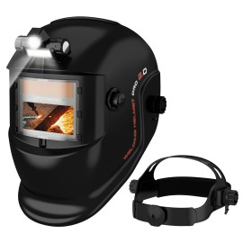 TRQWH Auto Darkening Welding Mask and Replacement Adjustable Headgear Combo