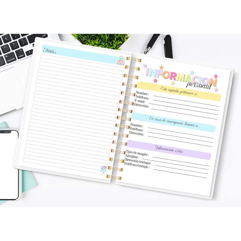 Agenda Directiva Cute 26/27 (medio Oficio)