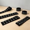 2 Pcs Women Black Grommet Headbands, Elastic Studded Headband with