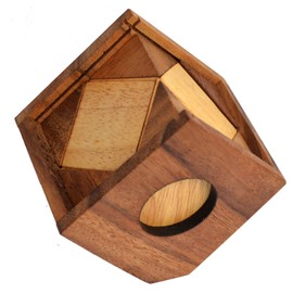 Triangle Cube, 3D Wooden Puzzle with Oblique Puzzle Pieces, Puzzle Game, Salanda Box, Packing Puzzle, 4D Puzzle, IQ Puzzle, Puzzle Box, Wooden Puzzle, Children's Puzzle