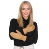 Harrys-Collection Women's Lambskin Mittens with Elastic Band, brown