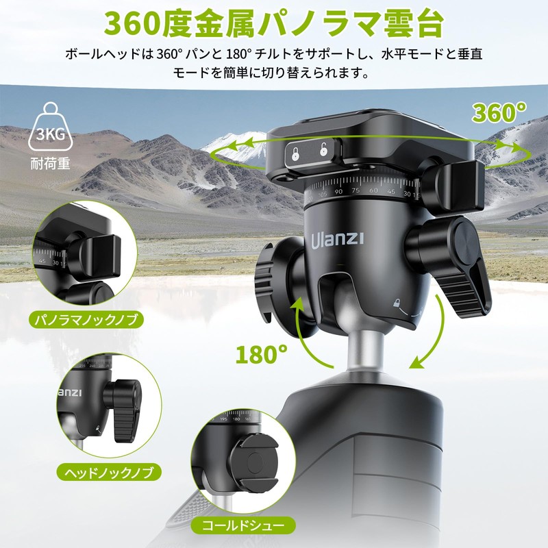 Ulanzi VlogPod TT38 Mini Tripod, Multi-functional Camera Tripod, Uka Quick