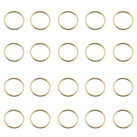 20 Pcs O Rings, Copper Link Loops Round Connectors Circle Ring for Earring Bracelet Necklaces Jewelry Making Keychain Craft,Gold 35 mm