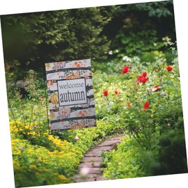 Kisangel 2pcs Thanksgiving Garden Flag Double-sided Autumn Decor Pumpkin Design for Outdoor Use for Fall Celebrations Your Garden