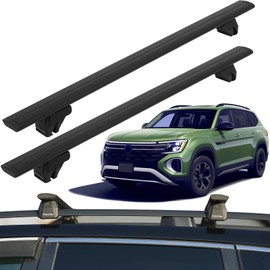 FelicValo FelicValo 260lbs Roof Rack Cross Bars Compatible with VW Atlas 17-25 with Raised Side Rails (Not for Atlas Cross Sport), All Metal Heavy Duty Aluminum Roof Racks, Extended Crossbars No Lock