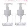 Mobestech 2 Pcs Transparent Pump Foaming Bottle Refillable Makeup Press