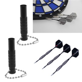 The Lord of the Tools 2PCS Broken Dart Shaft Removal Tool Broken Dart Tips Extractor Tool for Removing Broken Plastic Shafts 46mm Dart Point Remover Accessories Black