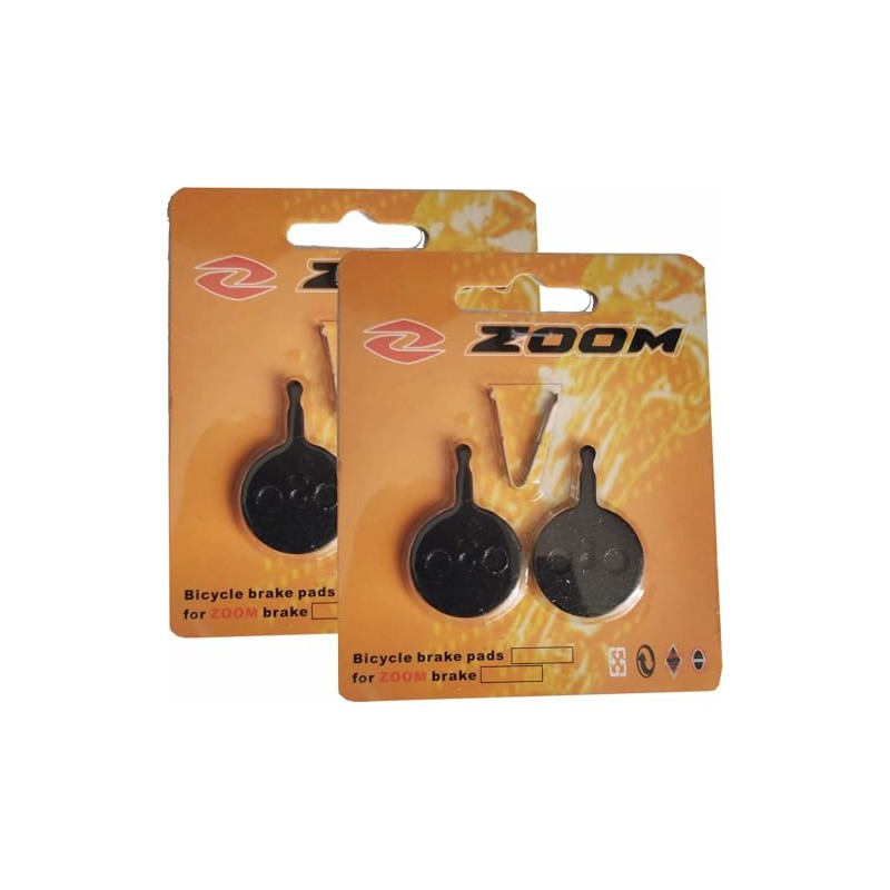 Bicycle Brake Pads for Zoom Brake, 2 Pairs, Semi-Metal Disc